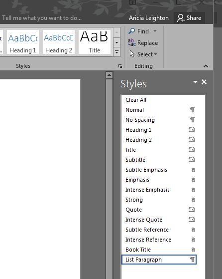 Figure 1 - Styles Dock anchored on the right of the screen 2. At the bottom of the Styles Dialog box, check Show Preview. This will allow you to see what the style appearance before applying it. 3.