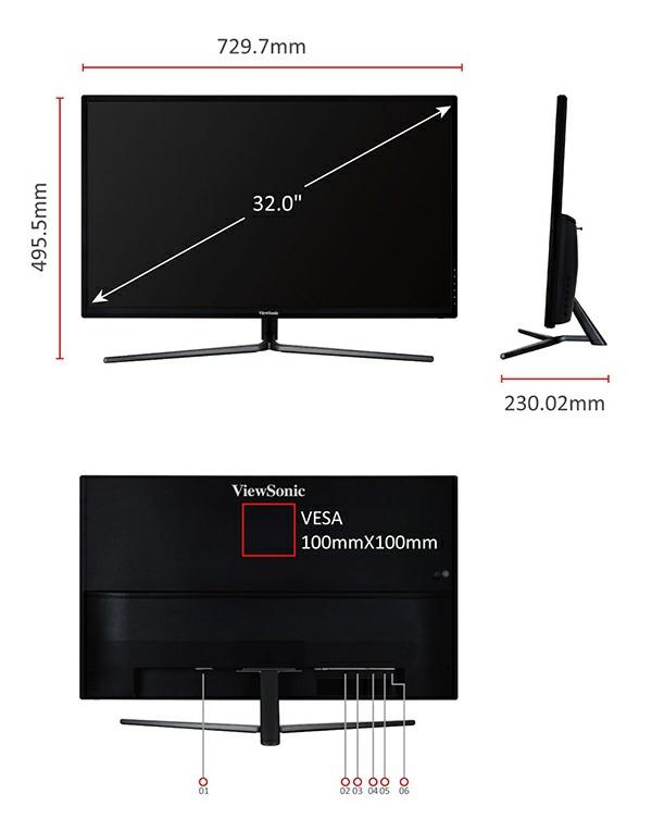 VESA compatibility Conveniently mount the monitor exactly to your liking by utilizing the 100 x