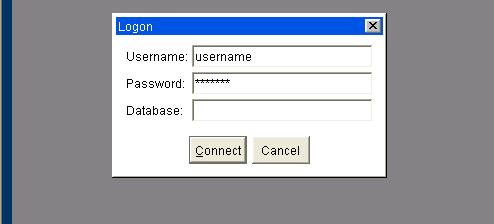 Next you will need your username and password to sign onto Banner. Enter your Username and Password (noted on the card that s been given to you), and click on Connect.