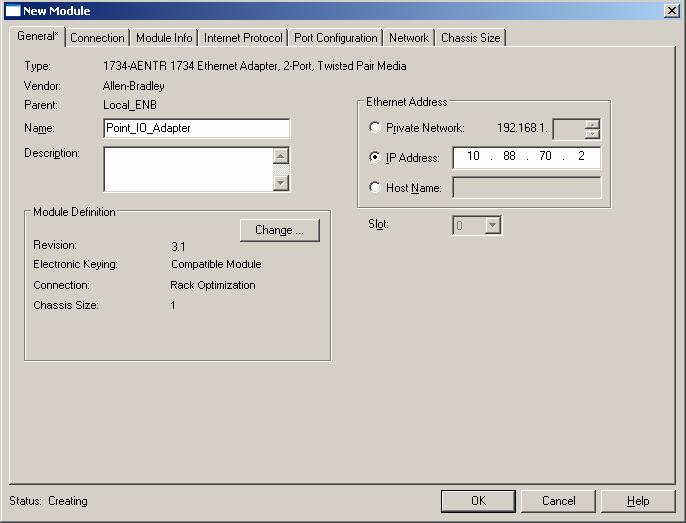 Chapter 4 Configure the Adapter for Direct Connection in RSLogix 5000 Software 3.