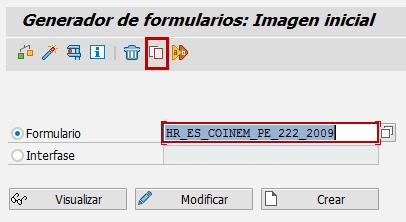 5. Create and upload the new form 5.1. Go to SFP transaction 5.2. Choose the Formulario option. 5.3.
