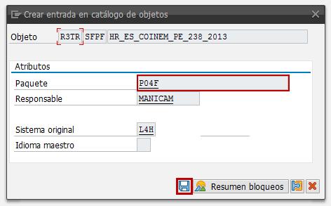 2013 and the interfase field to HR_ES_COINEM_PE_238.