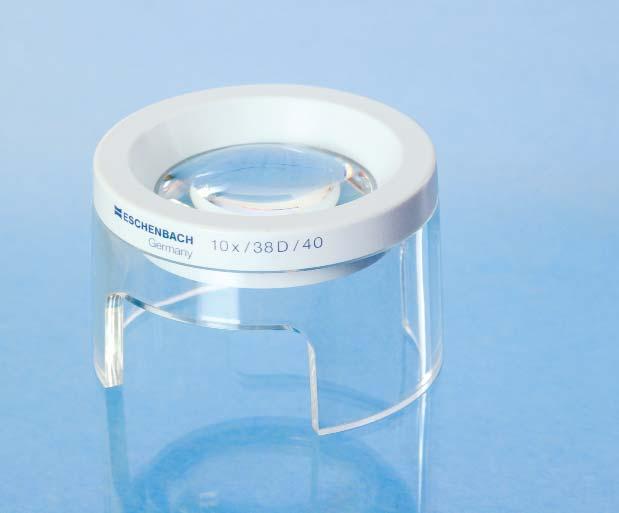 Eschenbach Stand Magnifiers A transparent plastic base allows maximum light for clear bright viewing.