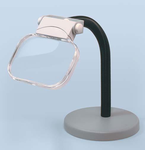 LAB ACCESSORIES Eschenbach Gooseneck Magnifier with Interchangeable Lenses This height adjustable, gooseneck magnifier pivots to any angle.