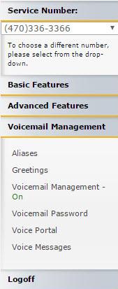 VOICEMAIL Two-Stage MANAGEMENT Dialing Voicemail Management The final section in Feature Management is Voicemail Management.
