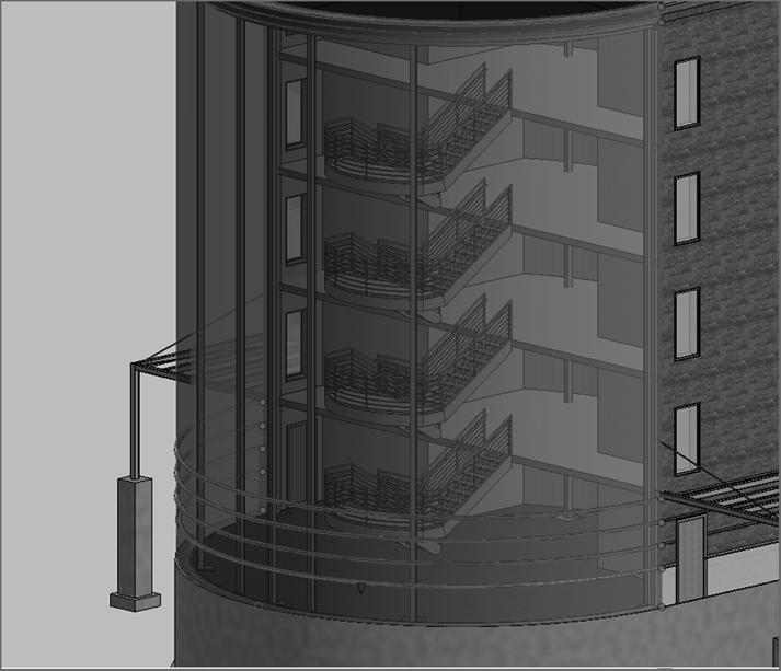 472 Chapter 10 Stairs, Ramps, and Railings Normally, when you re dealing with a large, multistory staircase, you should check it out in 3D to make sure all went as planned. This case is no exception!