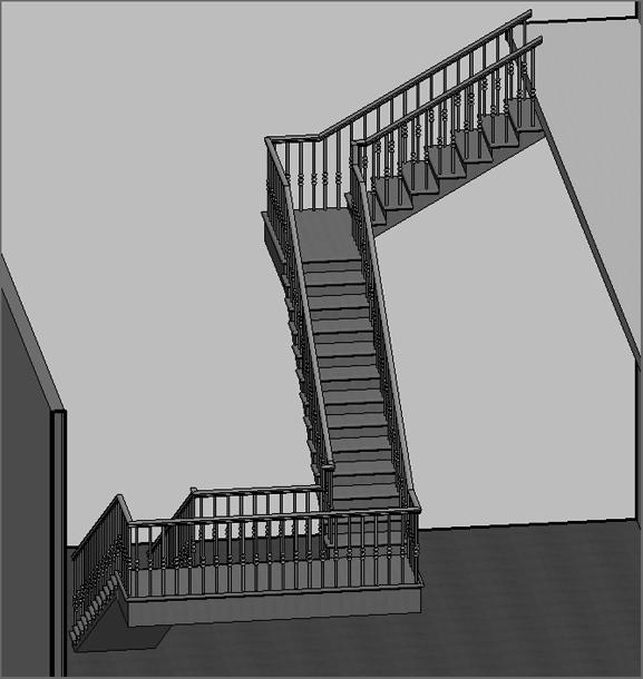 Creati n g Custom Stai r s 511 8. Click Finish Sketch. Your stairs should look like Figure 10.6 5. FIGURE 10.65: The stairs as shown in plan 9.