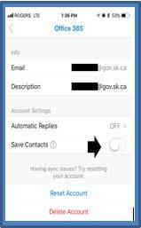 Your individual Outlook contacts should now be accessible in your native contacts app.