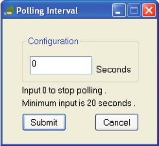 You may set a time so that the server will perform the polling automatically.