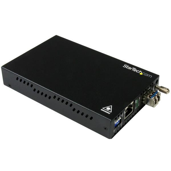 Gigabit Ethernet Copper-to-Fiber Media Converter - SM LC - 10 km Product ID: ET91000SM10 This Gigabit Ethernet to fiber media converter is a cost-effective way to extend your network, or extend the