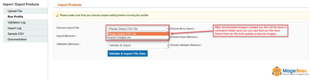 Browse and select your CSV file which you prepare according to our sample CSV file and click on Download Images and Generate csv button.