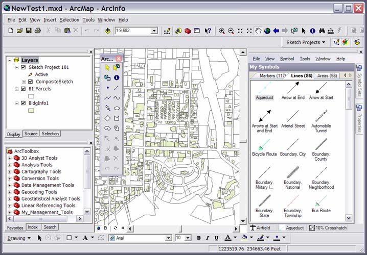 Quick-Start Tutorial These tutorials assume ArcSketch is installed and activated in ArcMap. Exercise 1: Getting started with ArcSketch Setting up your project: (1) Open ArcMap.