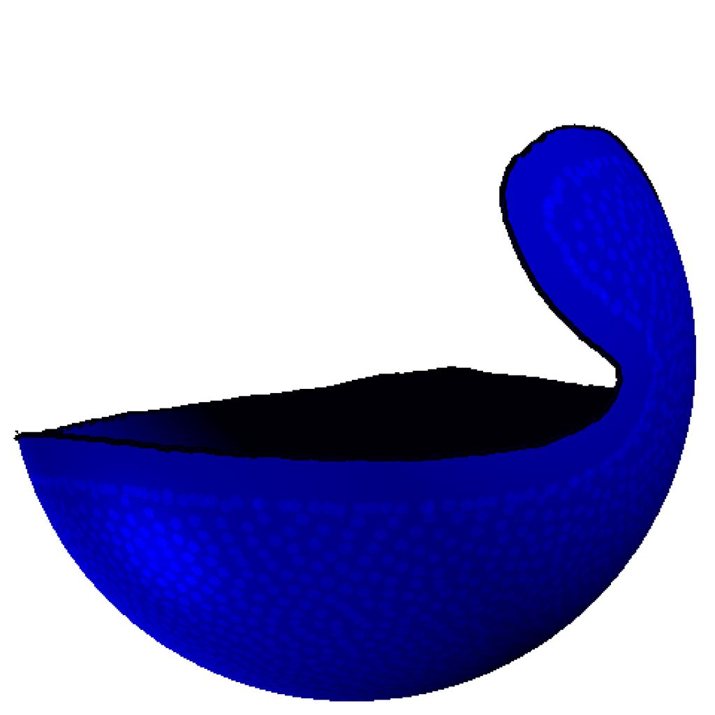 paper 158 / Smoothed Particle Hydrodynamics on Triangle Meshes 7 a sphere. The gravitational force is transposed to the parameter domain and is applied to each particle.