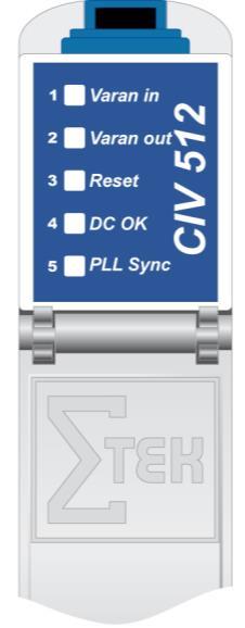 CIV 512 C-DIAS VARAN CONTROL MODULE Status Displays Up to hardware version 2.