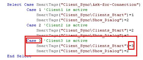 Example: Client3_rejected 2. Supplement a new Case for the new client and adjust the client number in the Ask_for_Connection script.