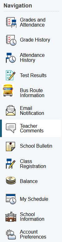 You may click on the teacher s name (in blue) to send them an email.