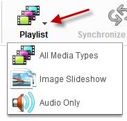 5. Design your presentation layout by deciding which placeholder you would like to use: a. All Media Types: Allows you to display all types of files.