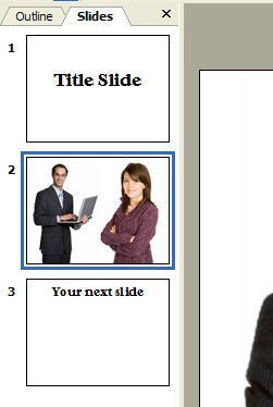 1. In the sequence of your presentation insert the slide