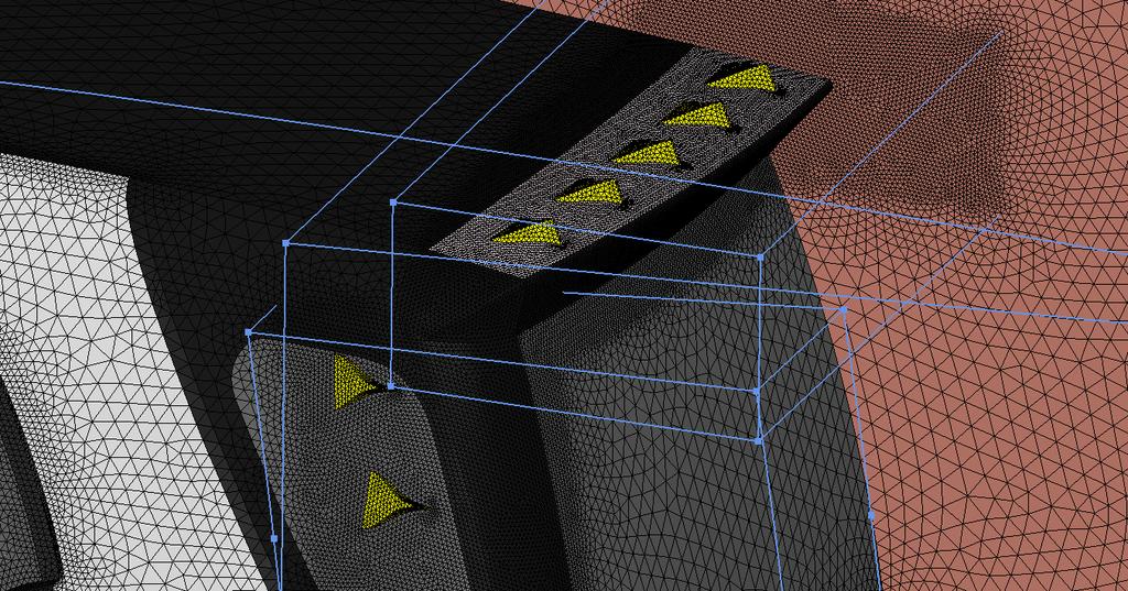 The resulting surface mesh, consisting of approximately 450 thousand triangles (Figures 7 and 8) is a very high quality, resolving all important features of the model, while keeping the element count
