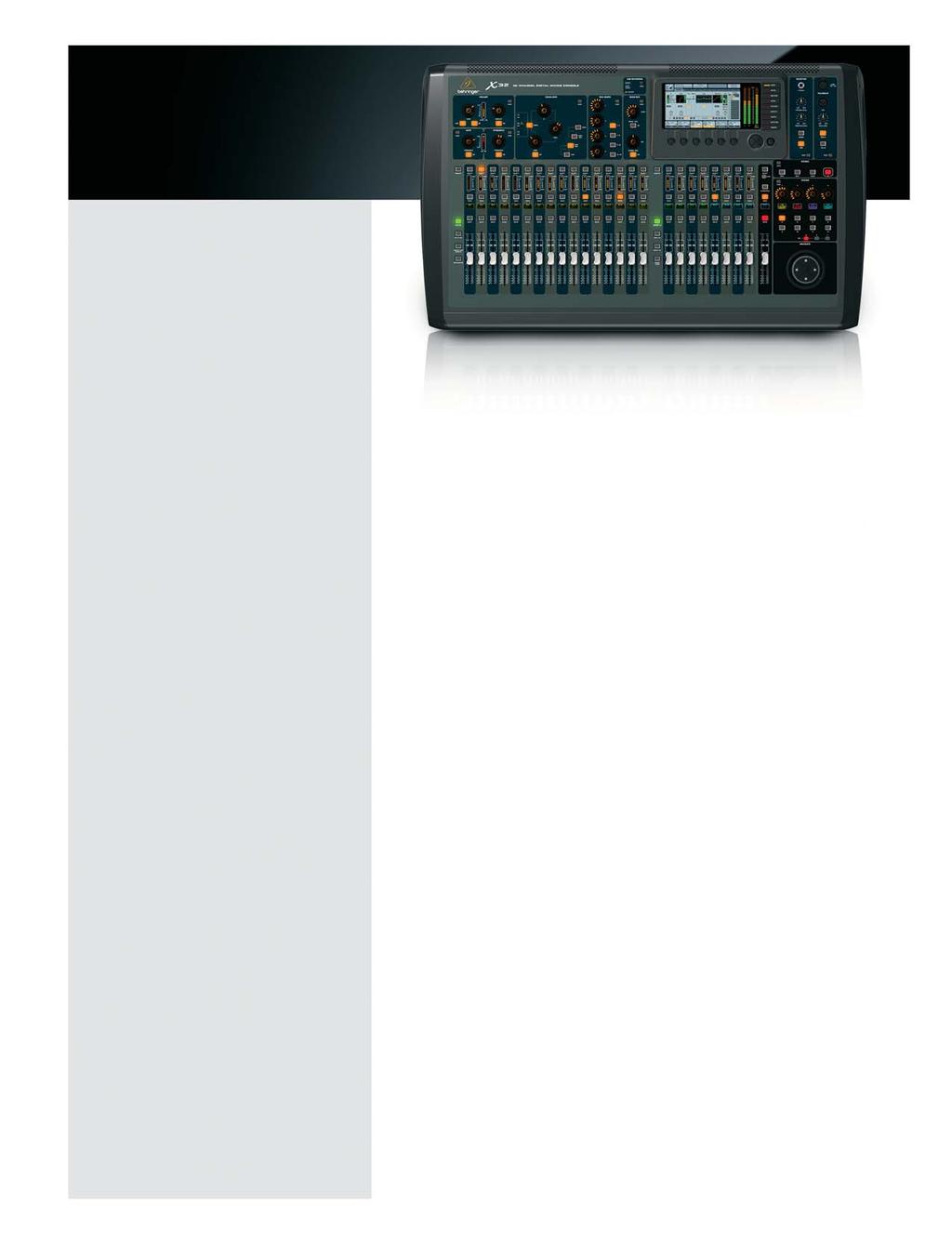 Digital Mixers Flagship 32 Channel Digital Mixing Console for Live FOH, Monitor and Recording Applications.