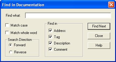 Finding Documentation Locate program documentation with the Documentation Find dialog. To display the Documentation Find dialog: 5.