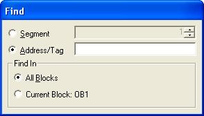 How to Search in Softkey Mode While in the logic editor, press [F1 Find] to bring up the Find dialog. To go to a segment in the current block: 4.
