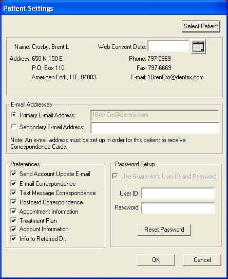 3. In order for a patient to have their information posted to a Web site, to be able to have ecentral email newsletters delivered to, or to send the patient s information as a referral to another