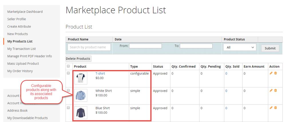 Uploading Virtual Products The sellers will be able to mass upload the products using three types of file types CSV, XLS, and XML.