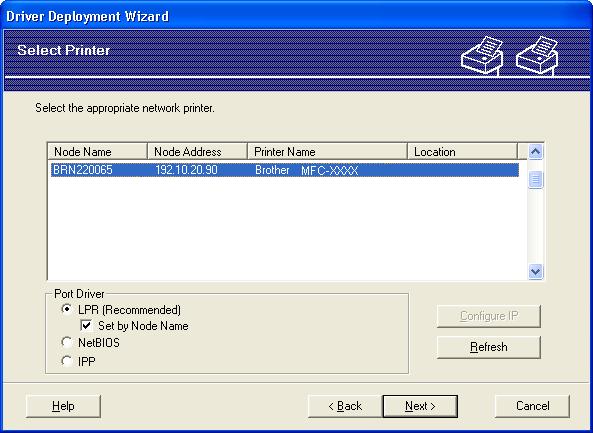 Driver Deployment Wizard (Windows only) Using the Driver Deployment Wizard software 7 a When you run the Wizard for the first time you will see a welcome screen. Click Next.
