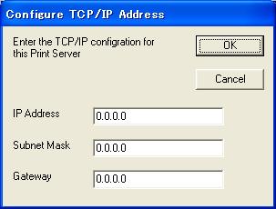If you choose Brother Peer-to-Peer Network Printer, the following screen is displayed.