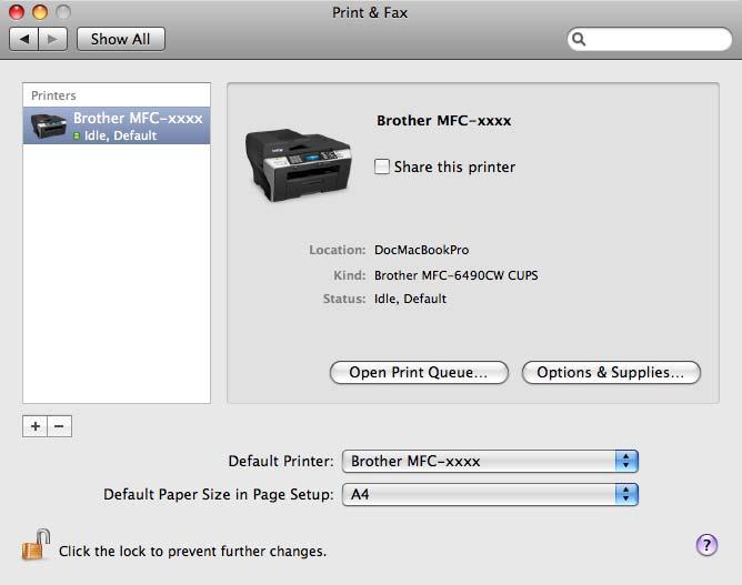 The printer is now ready. For Mac OS X 10.5 9 a Turn on the machine by plugging in the power cord.