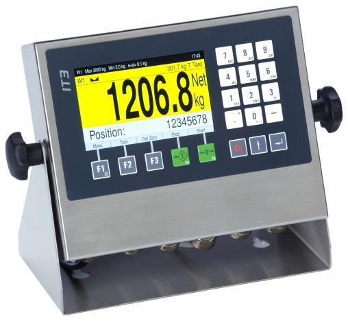 .1.1 IT1 INDICATOR ROBUST IP69K STAINLESS STEEL APPROVED INDUSTRIAL INDICATOR 110mm TFT display. Approved up to 10,000 divisions.