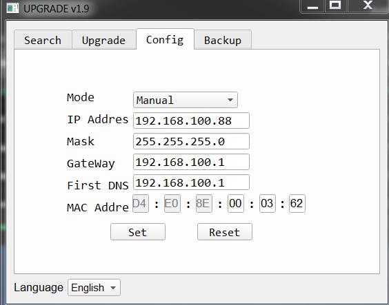 You should now be able to set your cameras IP address to one in the range of your network.