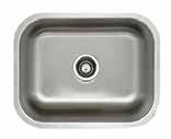 This sink is hand-crafted from a single piece of stainless steel, and features 15º radial corners. NEW!
