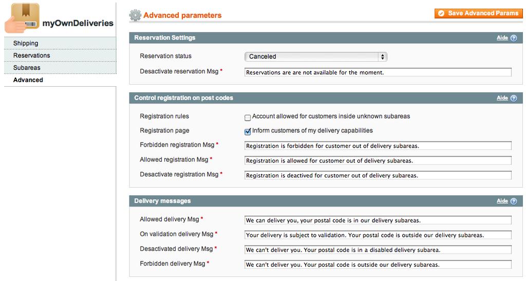 Advanced settings Reservation settings This option let you chose on which step of the order the time slot is reserved.