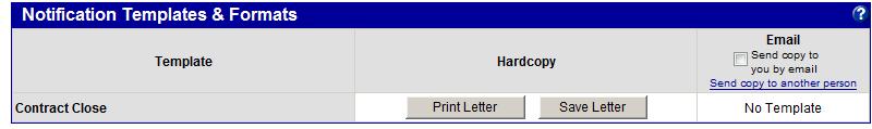 5. Click Print Letter for the template you want to use. To generate all letters 1.