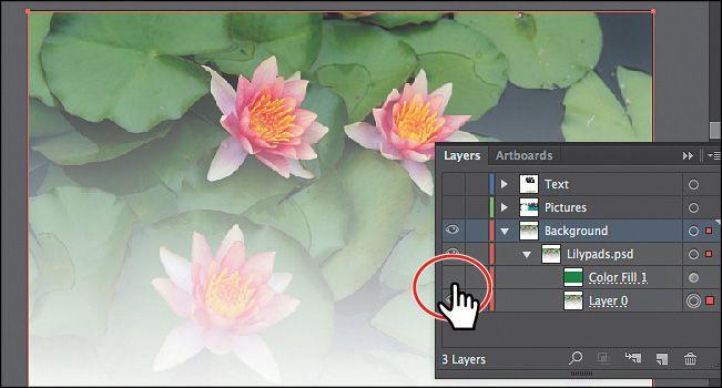 When you place a Photoshop file with layers and you choose to convert the layers to objects in the Photoshop Import Options dialog box, Illustrator treats the layers as separate sublayers in a group.
