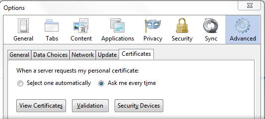 9. Close the browser. ADD CERTIFICATE TO FIREFOX CERTIFICATE STORE Mozilla Firefox has its own certificate store.