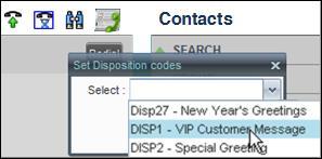 Figure 51 Call Console Assigning Disposition Code in Wrap-Up GENERATE CALL TRACE Call Center allows you to generate a trace on active, held, released, or missed calls.