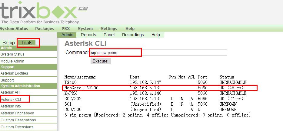 seen. Figure 12. SIP Trunk Status Step 2. Edit one VoIP Server template as SPS mode.