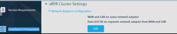 Configure vrpa cluster 12. Configure the vrpa Cluster Settings according to the data from Data preparation section.