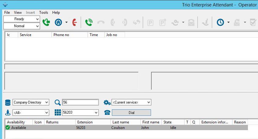 9.3 Verify Status of Users via Trio Enterprise Attendant To verify that Trio Enterprise shows the presence status of users, log in to the Trio Enterprise Attendant by launching the Agent Client icon