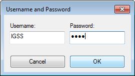 Exercise 11: Using Notifier 8. Create User name IGSS and Password IGSS for your Notifier and click OK. 9.