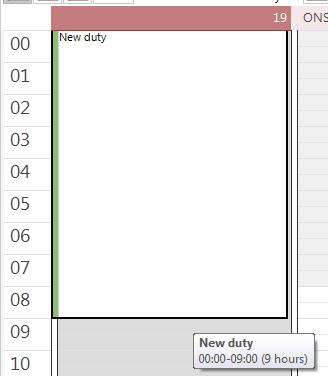 Select the Duty Planner and the Duty Calendar tabs.