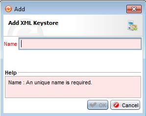 In the left pane, click XML > XML Keystores. 14. In the right pane, click Add.