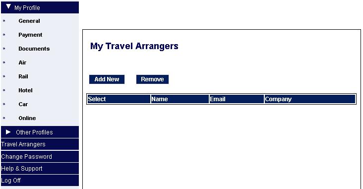 3. Traveler Arrangers This section discusses how to select traveler arrangers who can update a traveler s profile. 3.1. Select Traveler Arranger 1.