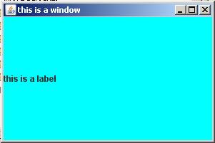 Example Programming Example: A Simple Window public class makewindow { A Frame } public static void main(string args[]) { JFrame mywindow=new JFrame(); //create the window mywindow.