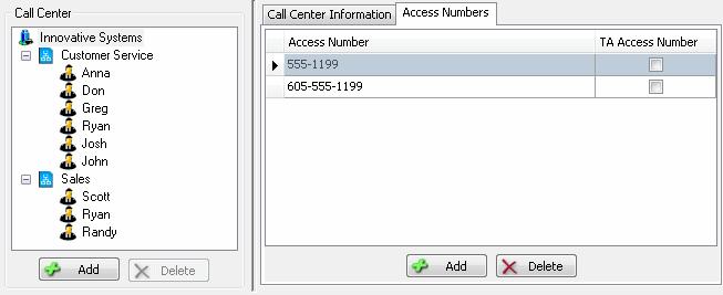 34 4. Subscriber Management Figure 4-12 Access Numbers To add a new access number, press the Add button below the list. An Add New Access Number window (see Figure 4-13) will be displayed.