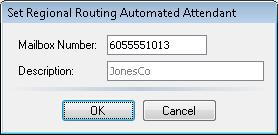 4. Subscriber Management 39 Regional Routing Auto-Attendant To specify the Automated Attendant structure that will perform regional routing for this department, press the button.