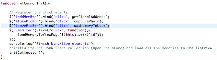 You may notice that we are also using a local variable to shadow the JSONStore database.